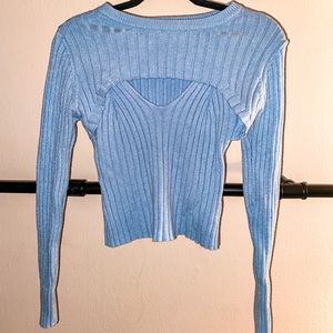 Light Blue Shop Priceless crop sweater